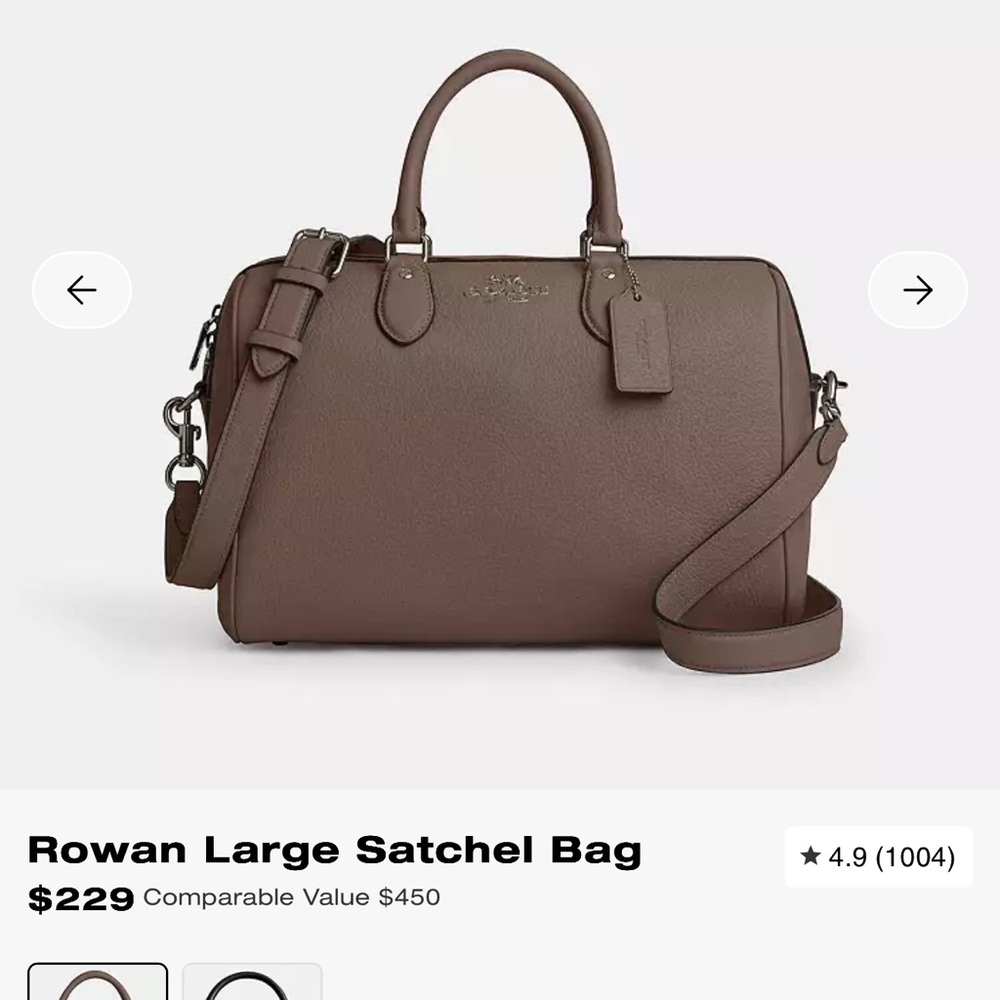 Coach Taupe Leather Satchel